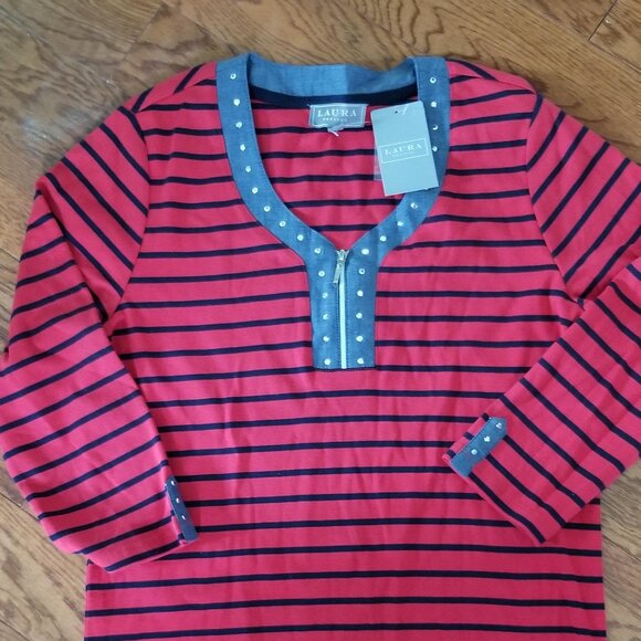NWT beautiful Laura cotton top, size M - Picture 10 of 10